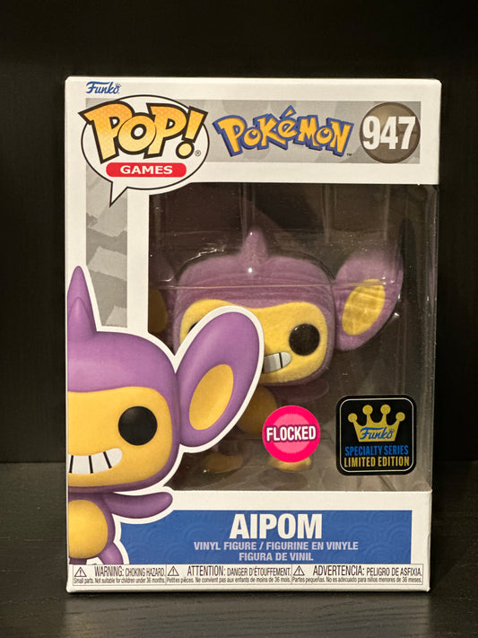 #947 Funko POP! Games - Aipom (Flocked) [Funko Specialty Series Exclusive]