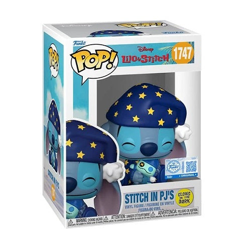 *PRE ORDER APR '26* #1747 Funko POP! Disney - Stitch in PJ's (Glow-in-the-Dark) [Specialty Series Exclusive]