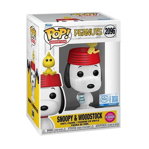 #2096 Funko POP! Animation - Snoopy & Woodstock (Flocked) [Entertainment Earth Exclusive]