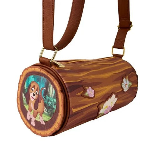 The Fox and the Hound Hide and Seek Log Figural Crossbody Bag