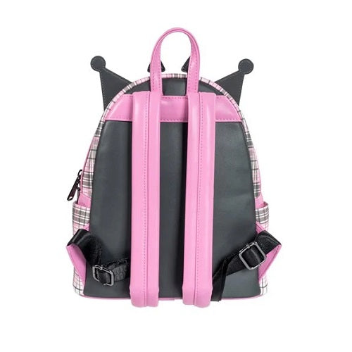 Sanrio Kuromi Flames and Plaid Mini-Backpack - Entertainment Earth Exclusive