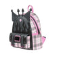 Sanrio Kuromi Flames and Plaid Mini-Backpack - Entertainment Earth Exclusive