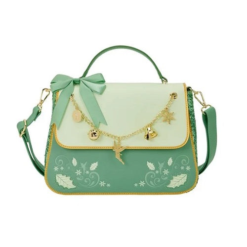 Tinker Bell Holiday Sequin Crossbody Bag with Charms